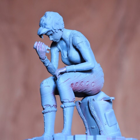 vera-cyberpunk girl art mechanic character statue female cyberpunk 3D print model - Mito3D