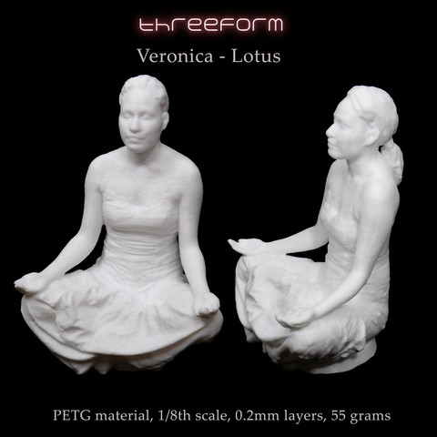 vernica postura de loto art el yoga 3dscan bodyscan threeform 3D print model - Mito3D