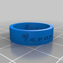veronique 2 personalizado anillos 3d print model - Mito3D