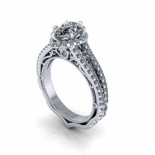 verragio diamond wedding ring r2 jewelry products gold silver 3dmodel 3dprinting rhinoceros zbrush 3d print model - Mito3D