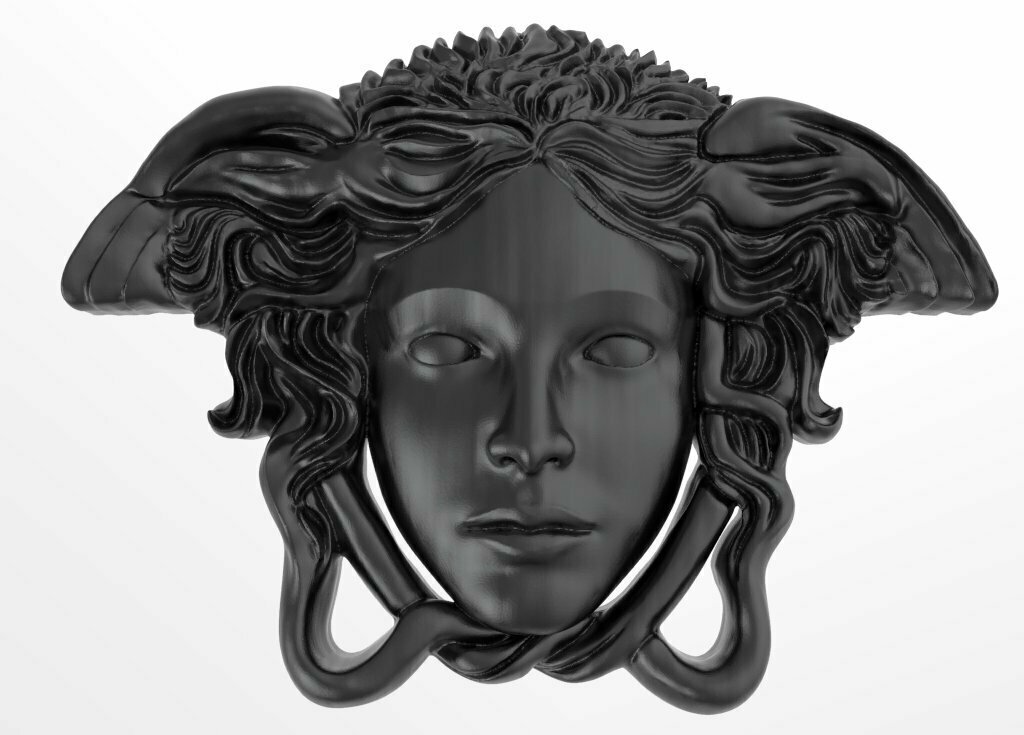 versace lujo medusa colgante pendiente collar joya joyería stl 3D print model - Mito3D