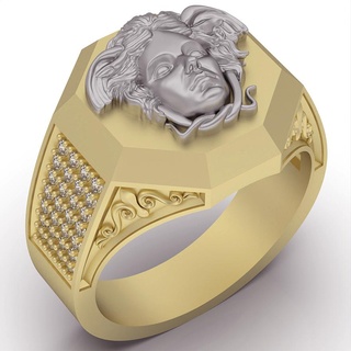 versace ring versace ring silver gold jewelry printable 3d model trend fashion design zbrush tiger  3d print model - Mito3D