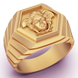 versace Ring Silber Gold Schmuck druckbar 3d Modell Trend Mode Design zbrush Tiger 3d print model - Mito3D