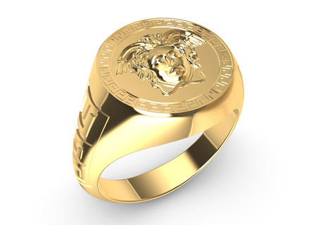 Versace anillo anillo Versace Medusa joyería anillo 3d print model - Mito3D