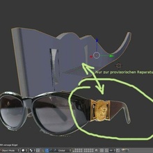 Versace güneş gözlüğü jel moda bgel Gianni Gözlük 3d print model - Mito3D