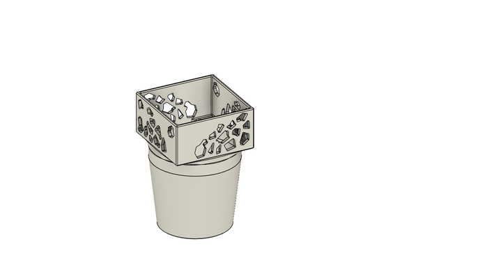 versatile tazza titolare supporto settore automobilistico macchina piazza latte cartone può bevanda 3d print model - Mito3D