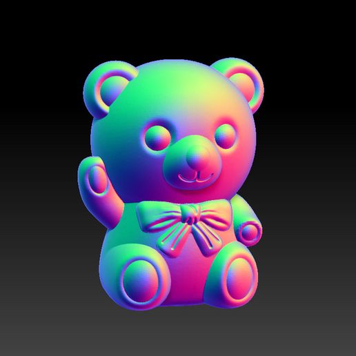 version bear pendant ornament jewelry 3D print model - Mito3D