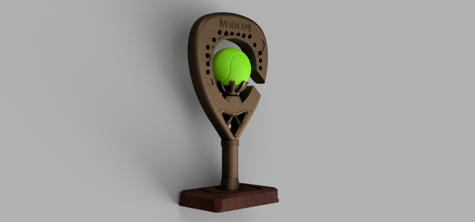 Scheitel 03 Paddel Trophäe Padel Bullpadel 3D print model - Mito3D