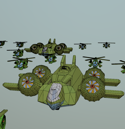 vertical separarse transporte aeronave juego agregar vtol 6mm sf ejército guerra estrategia táctica grande juguete figuritas 3d print model - Mito3D
