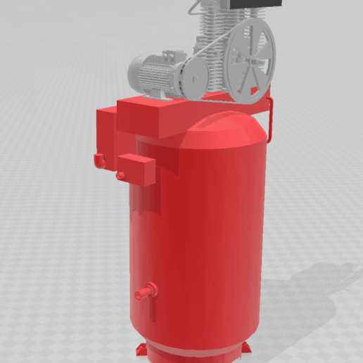 vertical compressor tool diorama miniature workshop garage 3D print model - Mito3D
