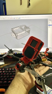 verticale fpv drone supporto gopro 9 10 11 nd telesin filtri tpu 3d print model - Mito3D