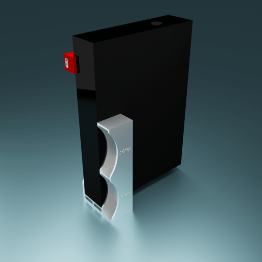 vertikale freebox Unterstützung der revolution v6 home hard-disk frei storage 3D print model - Mito3D