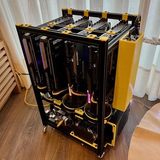 vertical gpu mining rig v3 - custom parts cryptocurrency electronics 3d print model - Mito3D