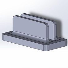 vertical laptop stand gadget pc holder technologies design pla dell 3d print model - Mito3D