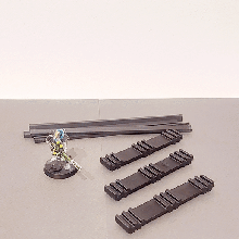 vertical rail mini stacker toy warhammer miniature storage stack holder wargaming modular 3d print model - Mito3D