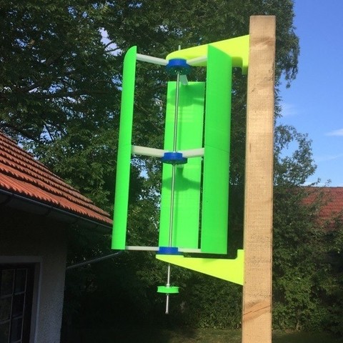 vertikal windrad - stapelbar, home kostenlos generator vertikale Windmühle 3D print model - Mito3D