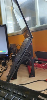 verticle raptors laptop holder support 3d print model - Mito3D