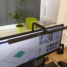 vesa mounted led desk lamp strip 75 office 3d print model - Mito3D