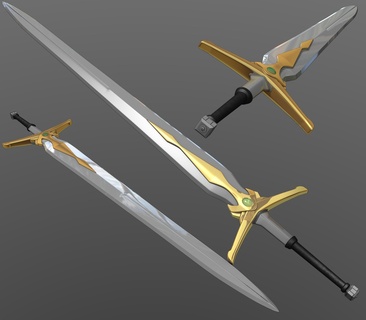 vesemir brujo pesadilla lobo espada acero geralt rivia 3d impresión cosplay plata apuntalar 3d print model - Mito3D
