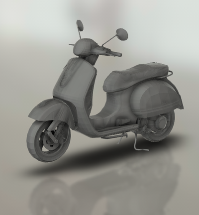 vespa gts super esporte 300 moto motocicleta bicicleta motor two wheeled veículo motociclista turbo roadster helicóptero 3d print model - Mito3D