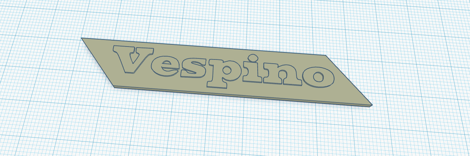 vespino emblem piaggio lettering vespino piaggio emblem  3d print model - Mito3D