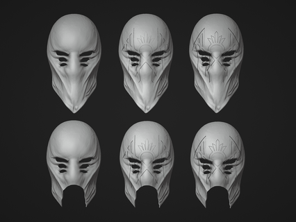 vessel mask ver1 6 models set sleep token face mask  3d print model - Mito3D