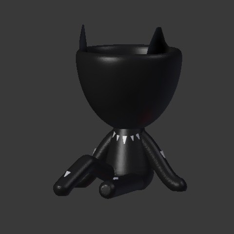 vasi discordia - avengers black panther art pantera nera la marvel fioriera per decorazione della casa il vaso piante 3D print model - Mito3D