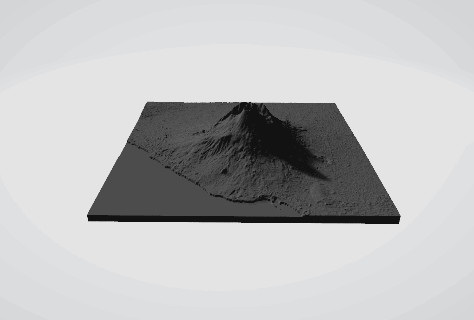 Vesúvio Itália 3d mapa 3d print model - Mito3D