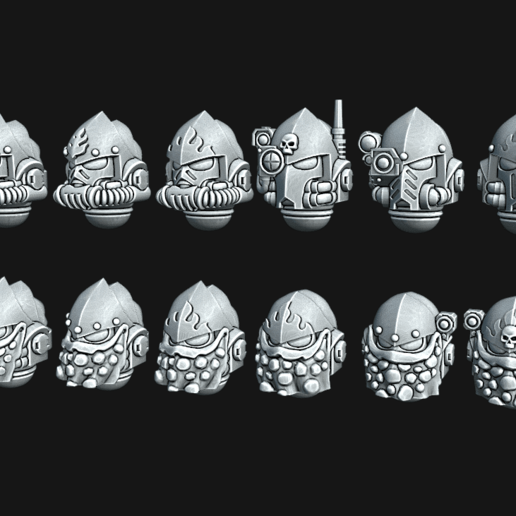 emekli asker semender kasklar Uzay deniz Warhammer 40k savaş oyunları Primaris şefaatçi semenderler gaziler Ejderha cilt kumaş duvak piroklast 3D print model - Mito3D