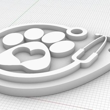 veterinary key ring keys 3d print model - Mito3D