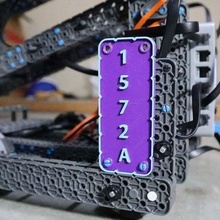 vex robotics iq license plate engineering 3d print model - Mito3D