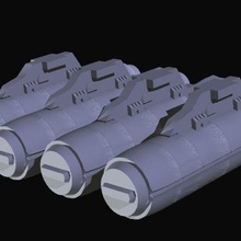 vf armament stonetemplestudios robotech missiles 1:285 3d print model - Mito3D