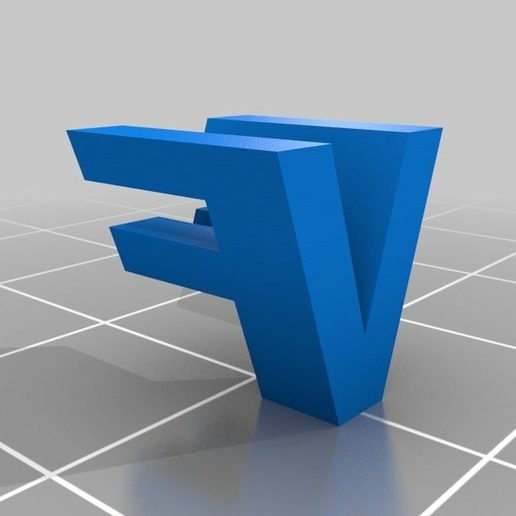 vf personalizado letra escultura esculturas 3D print model - Mito3D