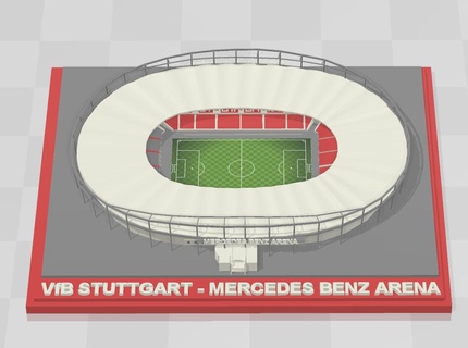 vfb Stuttgart mercedes benz arena fútbol futebol estadio Alemania bunderliga cuello 3d print model - Mito3D