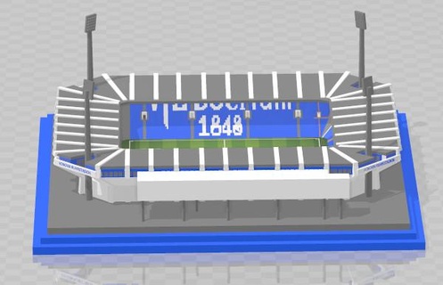 vfl Bochum cheiram Ruhrstadion arquitetura futebol estádio estadio Alemanha Bundesliga 3d print model - Mito3D