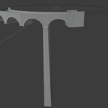 viaduc courbe r1 échelle architecture modèle train fabrication 3d print model - Mito3D