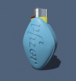 viagra pill bic mini lighter cover blue pills xl novelty 3d print model - Mito3D
