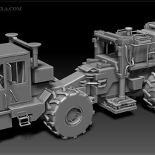 vibrosis seismic vibrator truck marco valenzuela scale model oil & gas oilfield construction tractor vehicle 3d print model - Mito3D