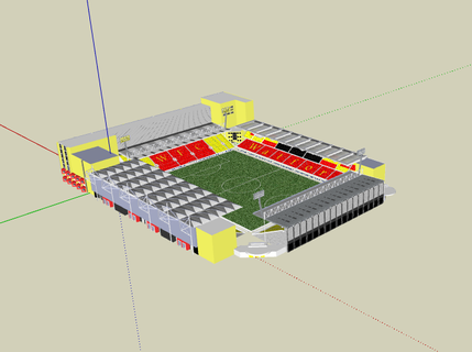 canonica strada Watford stadio uso 2023 calcio nfl nba mlb nhl Inghilterra 3d print model - Mito3D