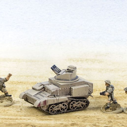 vickers light tank mkvi aa 15mm game anti-aircraft british ww2 vehicles 3D print model - Mito3D