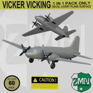 vickers vichingo v1 gioco vicker vc1 bae sistema Vintage aeromobili carico militare aereo Jet 1 200 resina sla fdm zmanora 3d print model - Mito3D