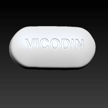Vicodin comprimido arte narcóticos 3d print model - Mito3D