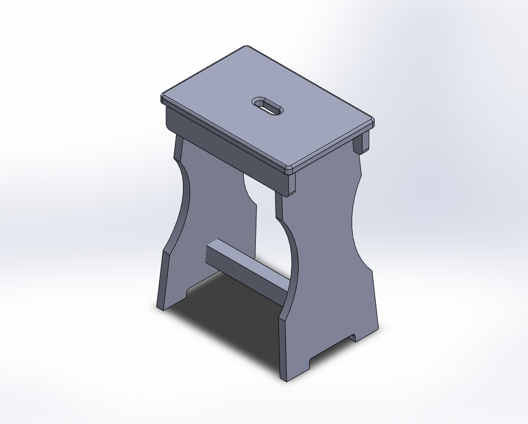 victorian railways shop stool 3D print model - Mito3D