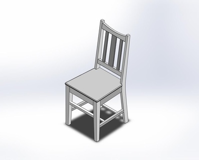 Viktorya dönemi demiryolları ahşap sandalye 3d print model - Mito3D