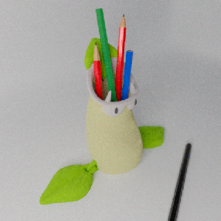 Victreebel Kulp destek esnek yapraklar print in place destekler pokemon mafsallı durum kılıf kalem sıra Kutu çalışma alanı bitki 3d print model - Mito3D