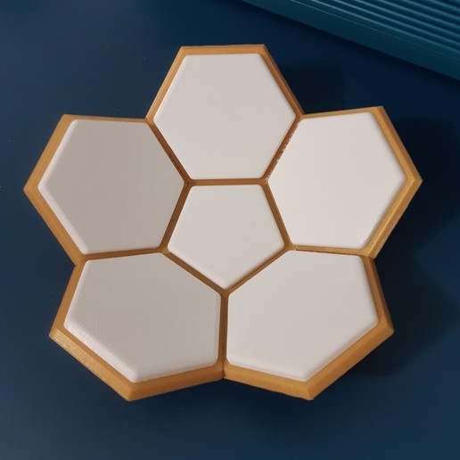 vide-poche nid d'abeille la maison abeille amazingdesign bicolor bicolore bicouleur de conception designproject foutoir miel les touches mellow mess moelleux le ordre lisse vide-poches conteneurs 3D print model - Mito3D