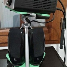 video projector Plate forme + parleurs titulaire soutien orateur monter projecteur caméra 3d print model - Mito3D