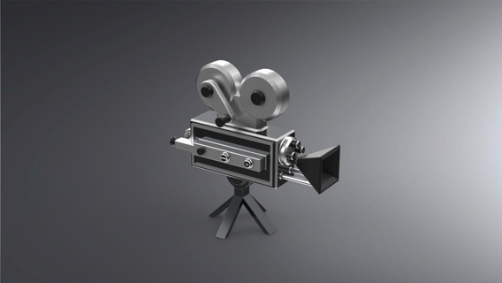 vidéo caméra porte clés temps machine enregistreur film tv spectacle cinéma mouvement ruban divertissement polaroïd moment ancien jouet petit détail 3d print model - Mito3D
