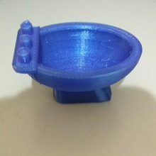 videobath vide videt bidet bide toy little house doll barby bathroom bath water toilet 3d print model - Mito3D