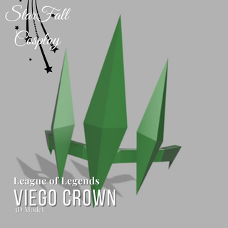viego crown ruined king cosplay league legends 3d print model - Mito3D